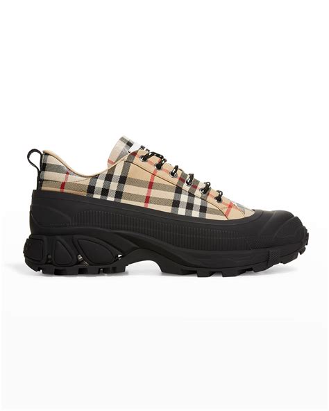 burberry vintage check cotton an nylon arthur sneakers|Altro.